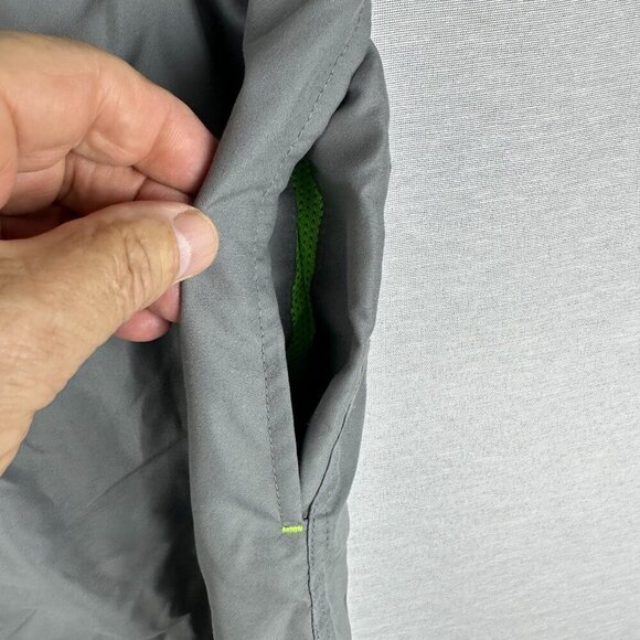 GEORGE MEN'S SWIMMING BOARD SHORTS GRAY AND NEON GREEN DRAWSTRING SIZE XL 40-42 - Picture 4 of 10